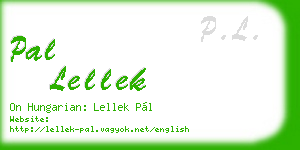 pal lellek business card